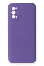 Newface Realme 7 Pro Kılıf Nano içi Kadife Silikon - Mor