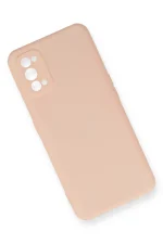 Newface Realme 7 Pro Kılıf Nano içi Kadife Silikon - Pudra - Görsel 3