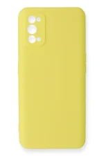 Newface Realme 7 Pro Kılıf Nano içi Kadife Silikon - Sarı