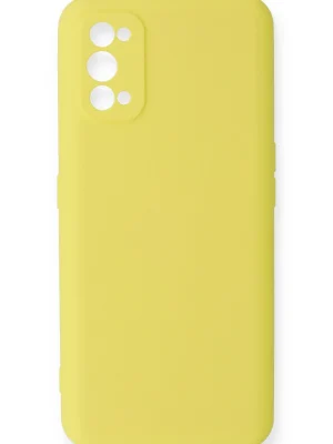 Newface Realme 7 Pro Kılıf Nano içi Kadife Silikon - Sarı