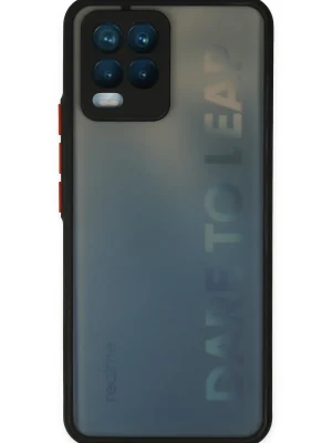 Newface Realme 8 Kılıf Montreal Silikon Kapak - Siyah