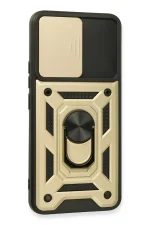 Newface Realme 8 Kılıf Pars Lens Yüzüklü Silikon - Gold - Görsel 2