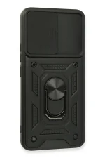 Newface Realme 8 Kılıf Pars Lens Yüzüklü Silikon - Siyah - Görsel 2