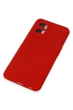 Newface Realme 9i 4G Kılıf Nano içi Kadife Silikon - Kırmızı - Görsel 4