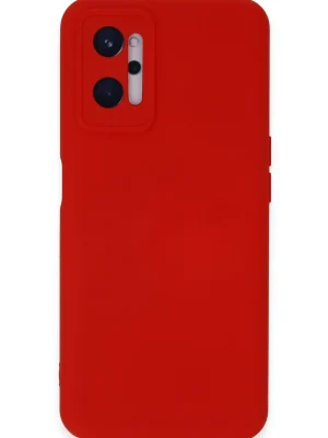 Newface Realme 9i 4G Kılıf Nano içi Kadife Silikon - Kırmızı