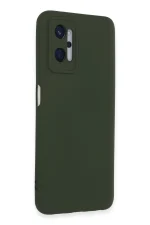 Newface Realme 9i 4G Kılıf Nano içi Kadife Silikon - Koyu Yeşil - Görsel 2