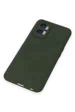 Newface Realme 9i 4G Kılıf Nano içi Kadife Silikon - Koyu Yeşil - Görsel 4