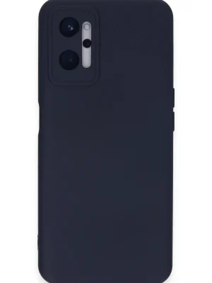 Newface Realme 9i 4G Kılıf Nano içi Kadife Silikon - Lacivert