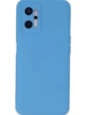 Newface Realme 9i 4G Kılıf Nano içi Kadife Silikon - Mavi