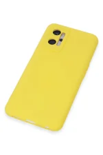 Newface Realme 9i 4G Kılıf Nano içi Kadife Silikon - Sarı - Görsel 4