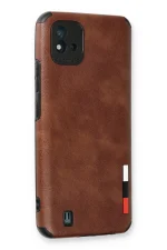 Newface Realme C11 2021 Kılıf Loop Deri Silikon - Kahverengi - Görsel 2