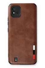 Newface Realme C11 2021 Kılıf Loop Deri Silikon - Kahverengi