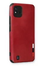 Newface Realme C11 2021 Kılıf Loop Deri Silikon - Kırmızı - Görsel 2