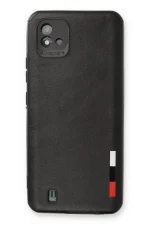 Newface Realme C11 2021 Kılıf Loop Deri Silikon - Siyah