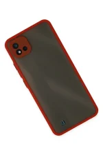 Newface Realme C11 2021 Kılıf Montreal Silikon Kapak - Kırmızı - Görsel 2