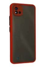 Newface Realme C11 2021 Kılıf Montreal Silikon Kapak - Kırmızı - Görsel 3