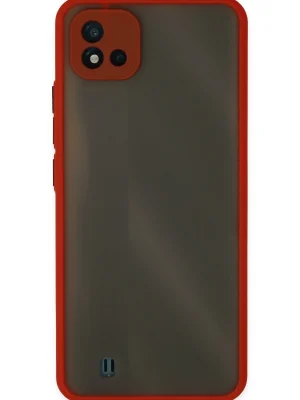 Newface Realme C11 2021 Kılıf Montreal Silikon Kapak - Kırmızı