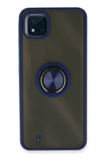 Newface Realme C11 2021 Kılıf Montreal Yüzüklü Silikon Kapak - Lacivert