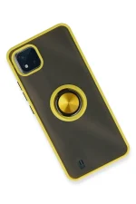 Newface Realme C11 2021 Kılıf Montreal Yüzüklü Silikon Kapak - Sarı - Görsel 2