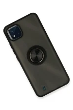 Newface Realme C11 2021 Kılıf Montreal Yüzüklü Silikon Kapak - Siyah - Görsel 2