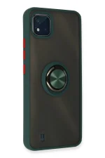 Newface Realme C11 2021 Kılıf Montreal Yüzüklü Silikon Kapak - Yeşil - Görsel 3