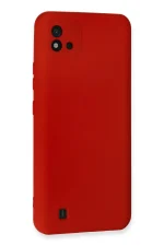 Newface Realme C11 2021 Kılıf Nano içi Kadife Silikon - Kırmızı - Görsel 3