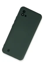 Newface Realme C11 2021 Kılıf Nano içi Kadife Silikon - Koyu Yeşil - Görsel 2