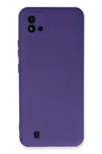 Newface Realme C11 2021 Kılıf Nano içi Kadife Silikon - Mor