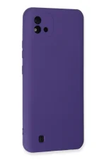 Newface Realme C11 2021 Kılıf Nano içi Kadife Silikon - Mor - Görsel 3
