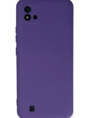 Newface Realme C11 2021 Kılıf Nano içi Kadife Silikon - Mor