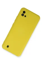 Newface Realme C11 2021 Kılıf Nano içi Kadife Silikon - Sarı - Görsel 2