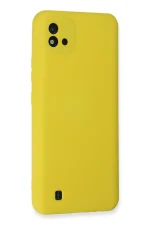 Newface Realme C11 2021 Kılıf Nano içi Kadife Silikon - Sarı - Görsel 3