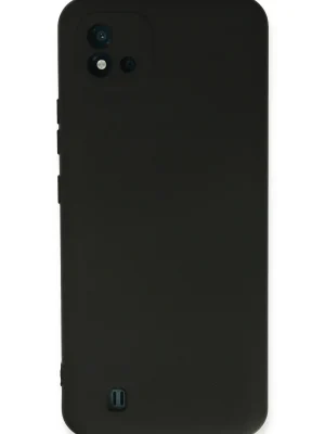 Newface Realme C11 2021 Kılıf Nano içi Kadife Silikon - Siyah