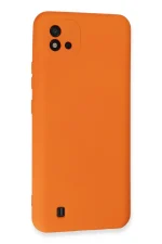 Newface Realme C11 2021 Kılıf Nano içi Kadife Silikon - Turuncu - Görsel 3