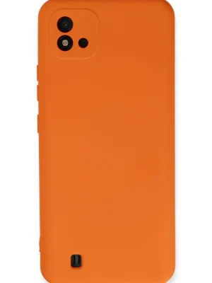 Newface Realme C11 2021 Kılıf Nano içi Kadife Silikon - Turuncu
