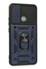 Newface Realme C11 2021 Kılıf Pars Lens Yüzüklü Silikon - Lacivert - Görsel 2