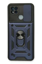 Newface Realme C11 2021 Kılıf Pars Lens Yüzüklü Silikon - Lacivert