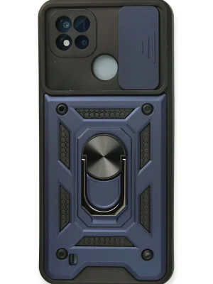 Newface Realme C11 2021 Kılıf Pars Lens Yüzüklü Silikon - Lacivert