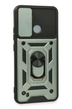 Newface Realme C11 2021 Kılıf Pars Lens Yüzüklü Silikon - Yeşil - Görsel 3