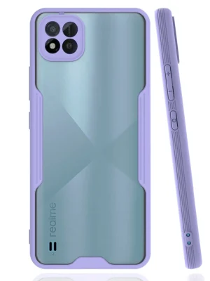 Newface Realme C11 2021 Kılıf Platin Silikon - Lila