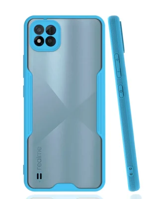 Newface Realme C11 2021 Kılıf Platin Silikon - Mavi