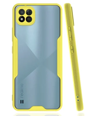 Newface Realme C11 2021 Kılıf Platin Silikon - Sarı