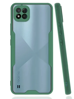 Newface Realme C11 2021 Kılıf Platin Silikon - Yeşil