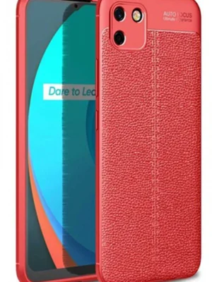 Newface Realme C11 Kılıf Auto Focus Kapak - Kırmızı