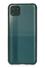 Newface Realme C11 Kılıf Miami Şeffaf Silikon - Koyu Yeşil - Görsel 2