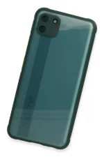 Newface Realme C11 Kılıf Miami Şeffaf Silikon - Koyu Yeşil - Görsel 3