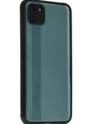 Newface Realme C11 Kılıf Miami Şeffaf Silikon - Siyah