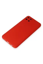 Newface Realme C11 Kılıf Nano içi Kadife Silikon - Kırmızı - Görsel 4