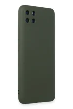 Newface Realme C11 Kılıf Nano içi Kadife Silikon - Koyu Yeşil - Görsel 2