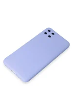 Newface Realme C11 Kılıf Nano içi Kadife Silikon - Lila - Görsel 4